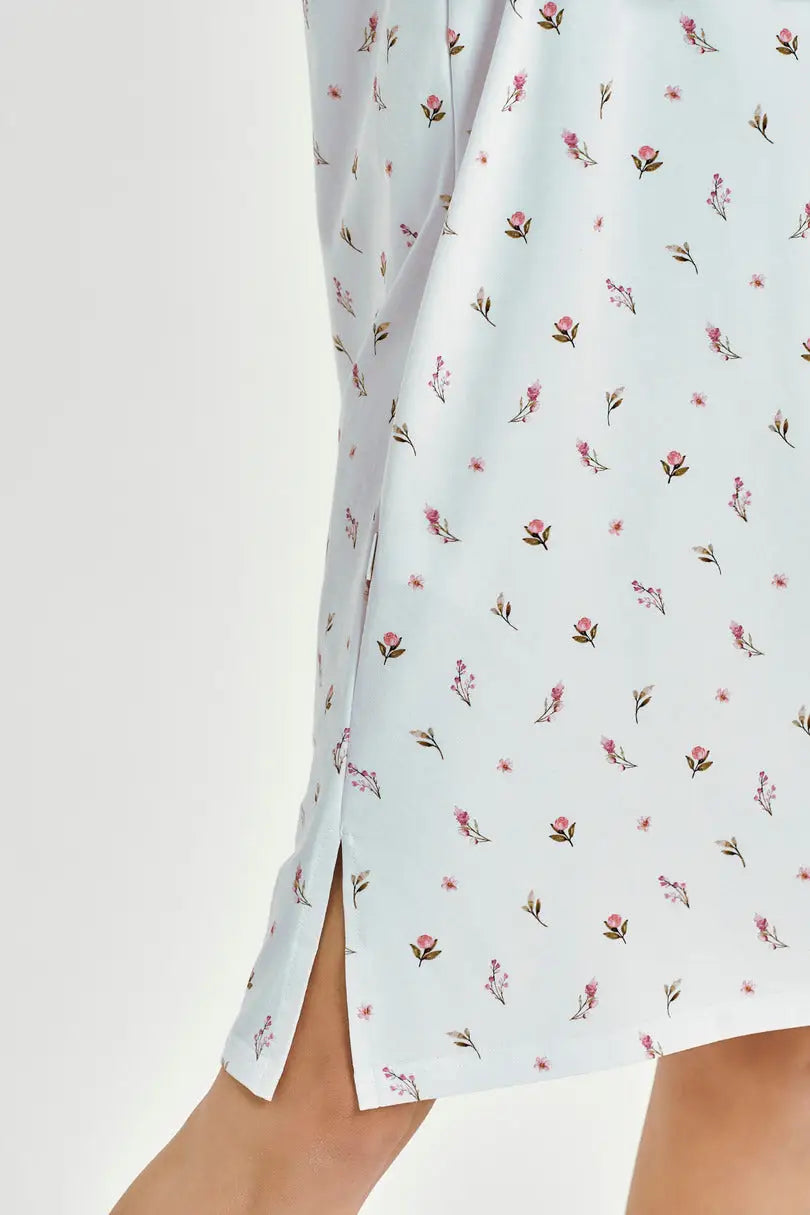 Camicia da notte donna in 100% cotone | elodie - 3433