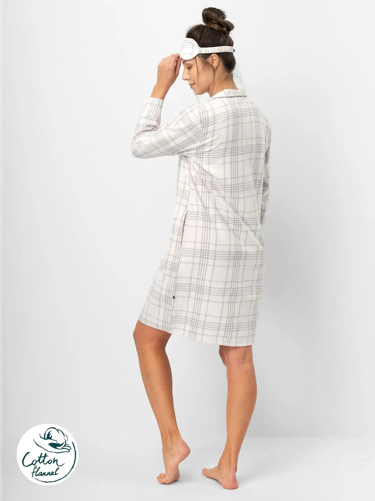 Camicia da notte donna in flanella di alta qualità | lnd 401