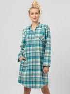 Camicia da notte donna in flanella di cotone - doroty