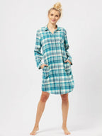 Camicia da notte donna in flanella di cotone - doroty