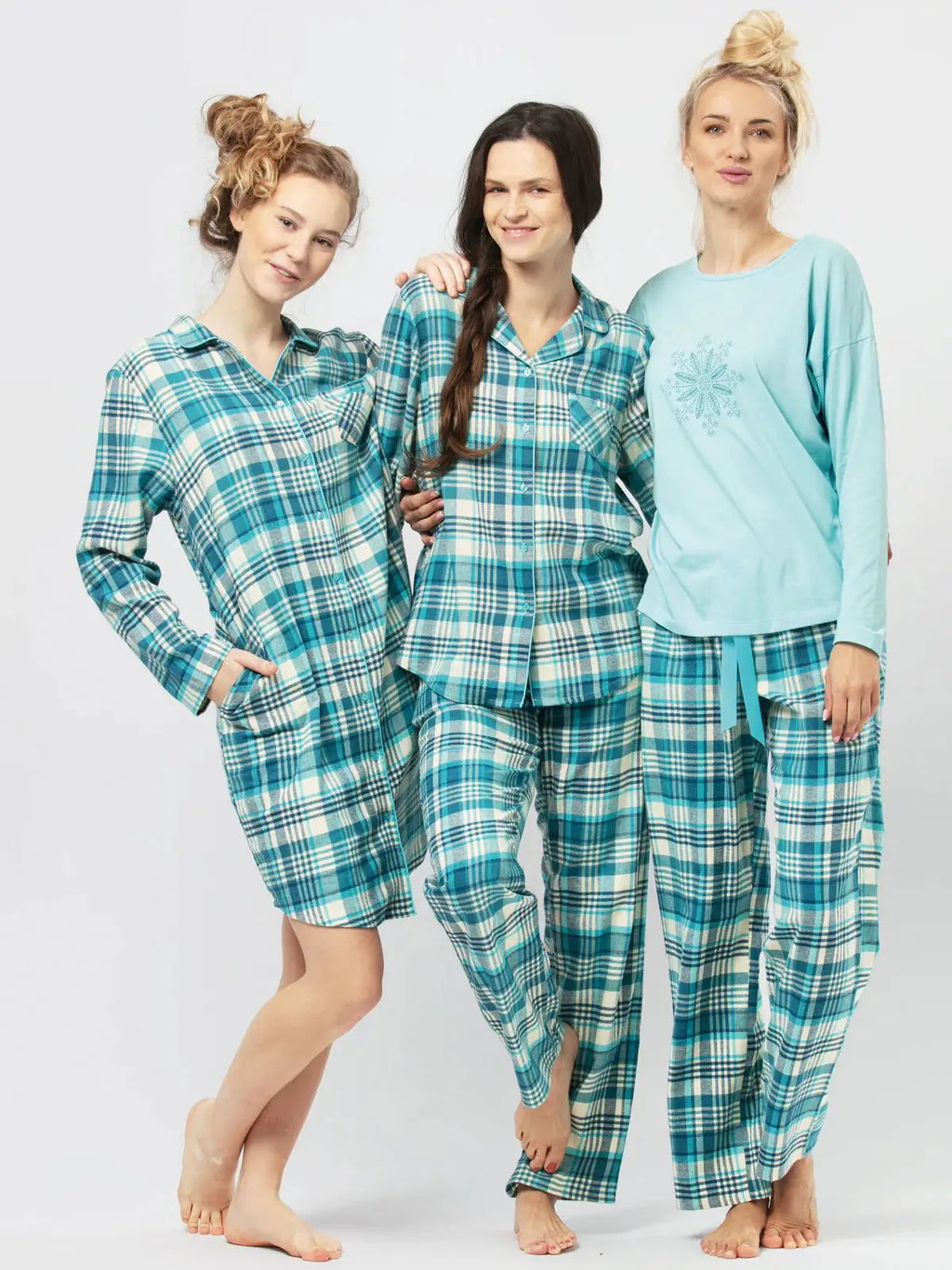 Camicia da notte donna in flanella di cotone - doroty