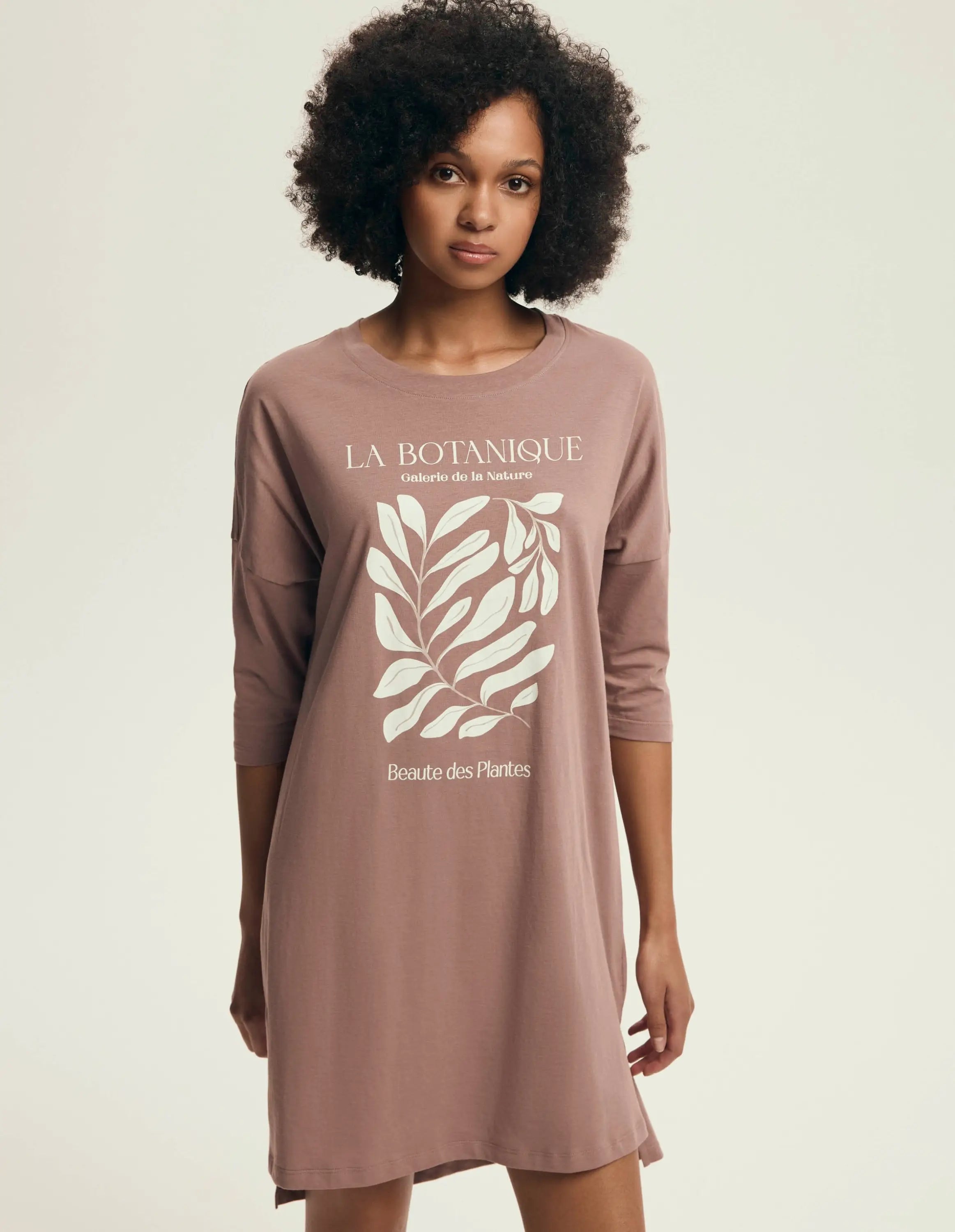 Camicia da notte donna in morbido cotone naturale | dextra