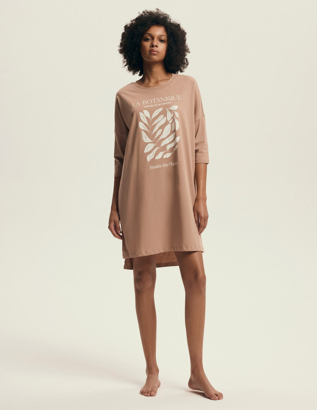 Camicia da notte donna in morbido cotone naturale | dextra