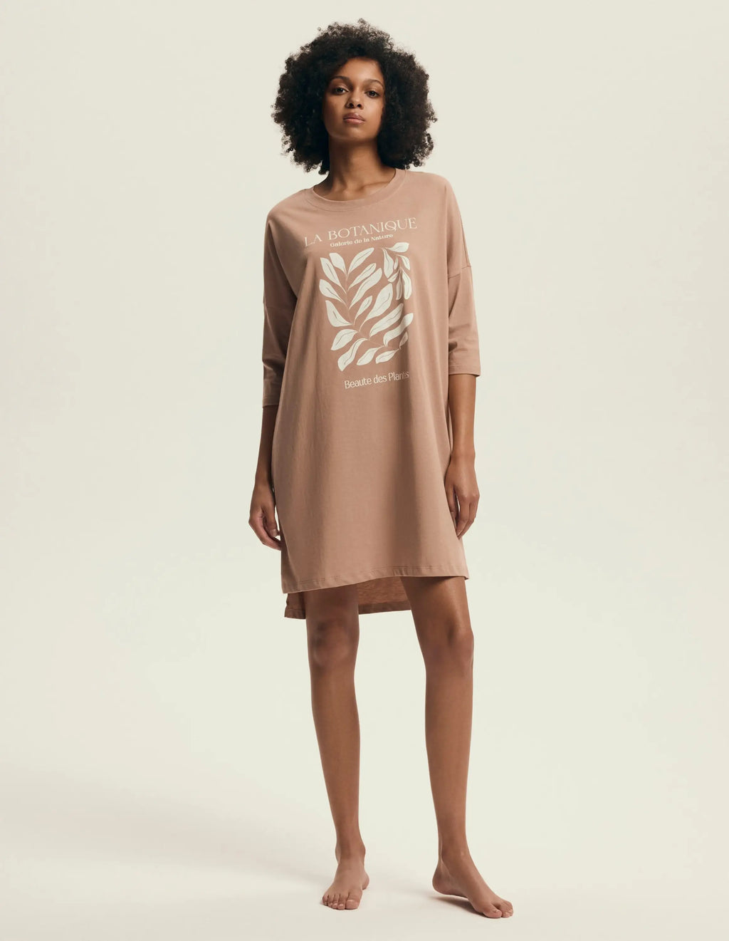 Camicia da notte donna in morbido cotone naturale | dextra