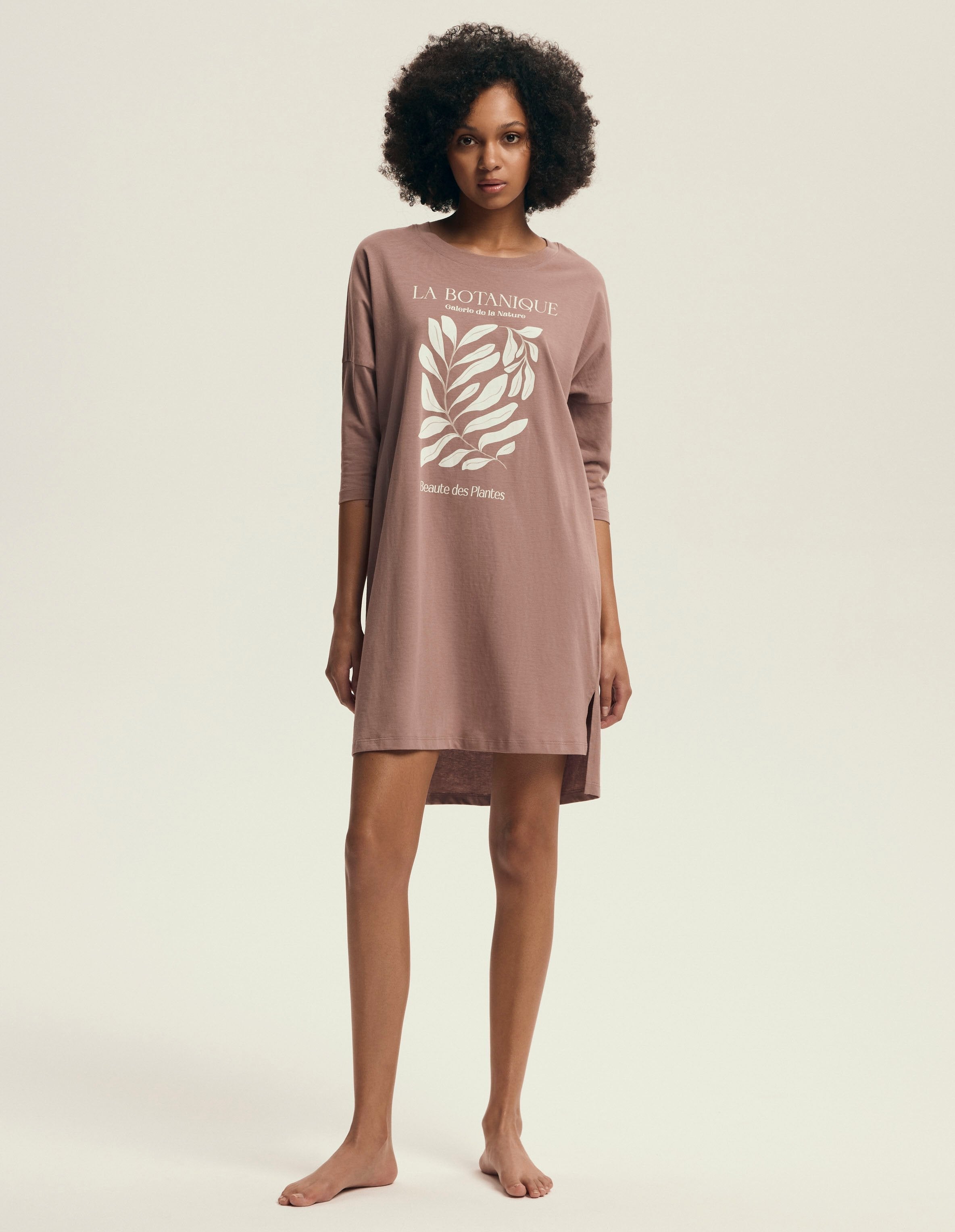 Camicia da notte donna in morbido cotone naturale | dextra