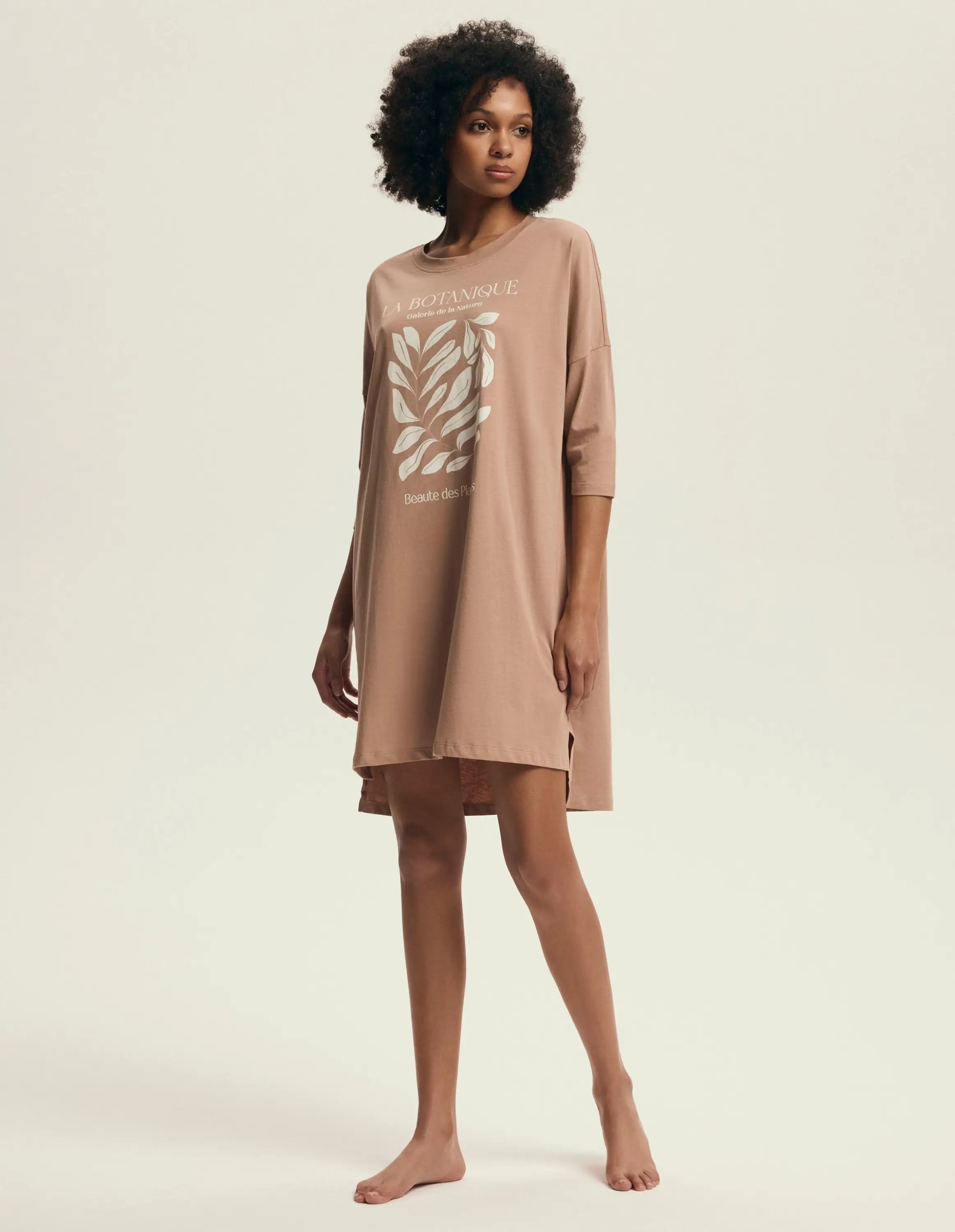 Camicia da notte donna in morbido cotone naturale | dextra