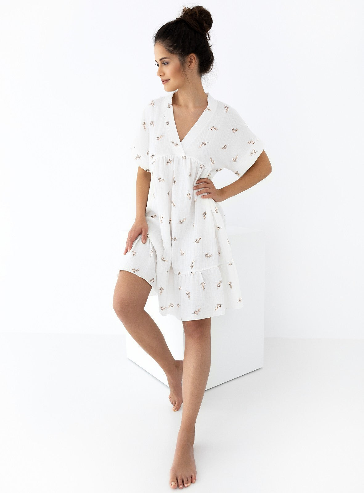 Camicia da notte donna in puro cotone - nastia