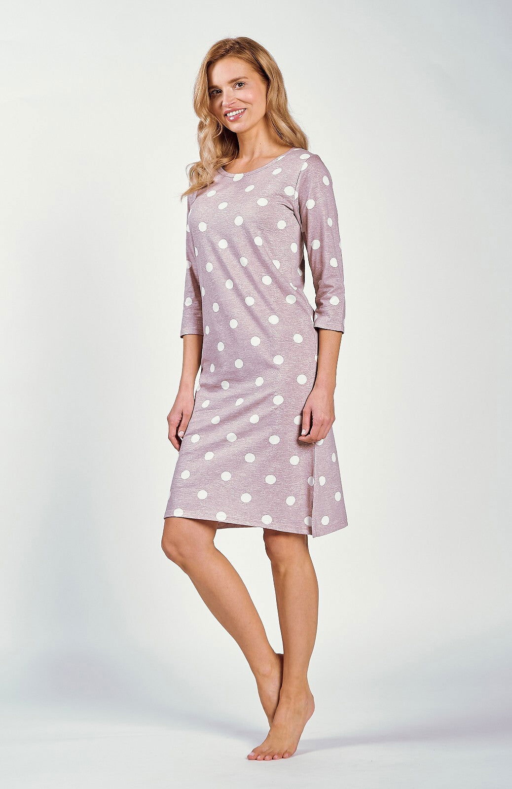 Camicia da notte donna con stampa a pois - dolly