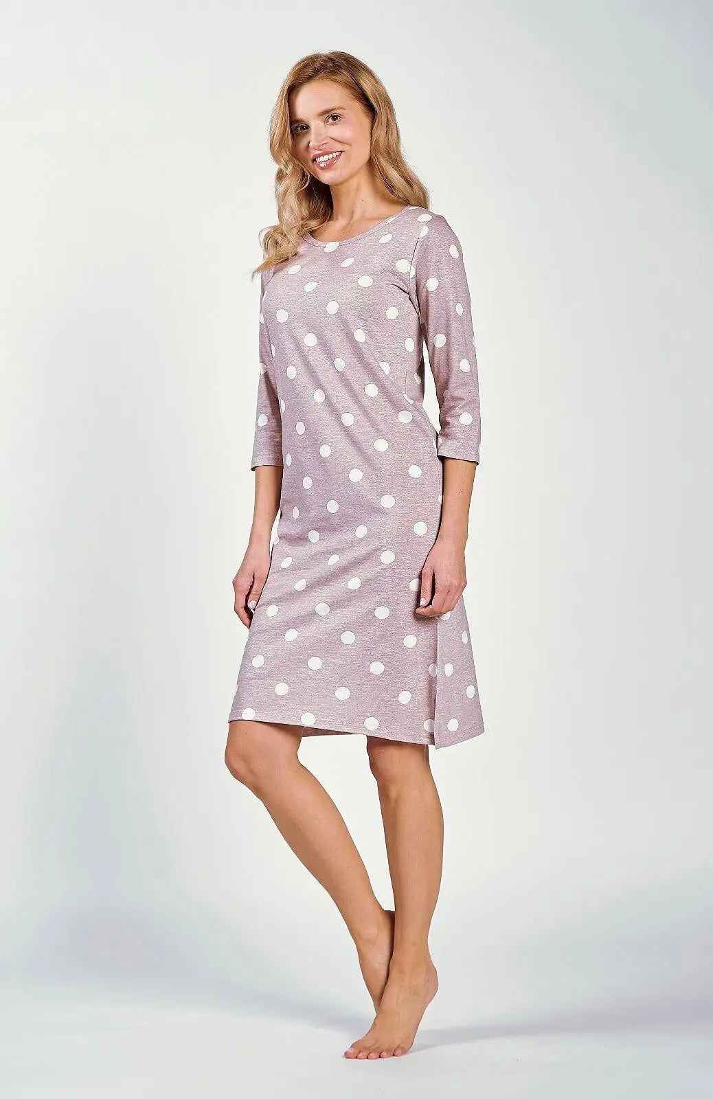 Camicia da notte donna con stampa a pois - dolly