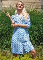 Camicia da notte donna in viscosa aperta con bottoni - 721