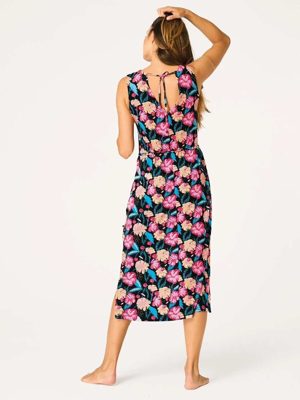 Camicia notte & dress bamboo – stampa floreale con scollo