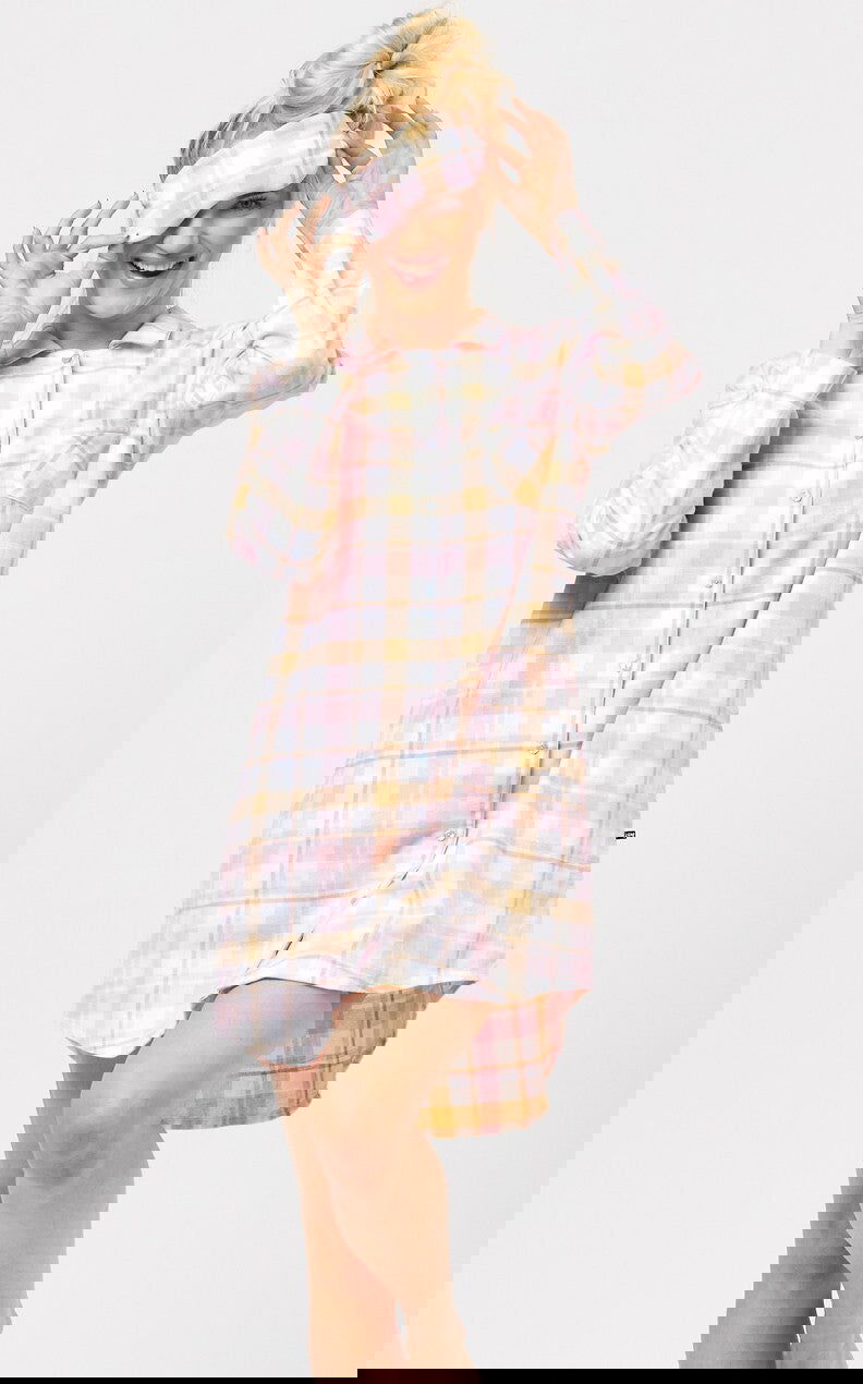 Camicia da notte in flanella di cotone - candy