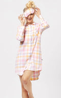 Camicia da notte in flanella di cotone - candy