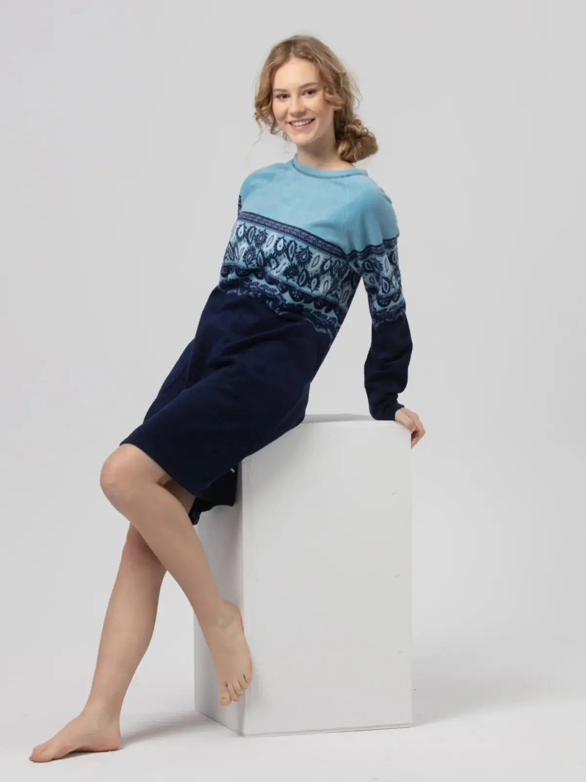 Camicia da notte | homewear donna in pile - montana