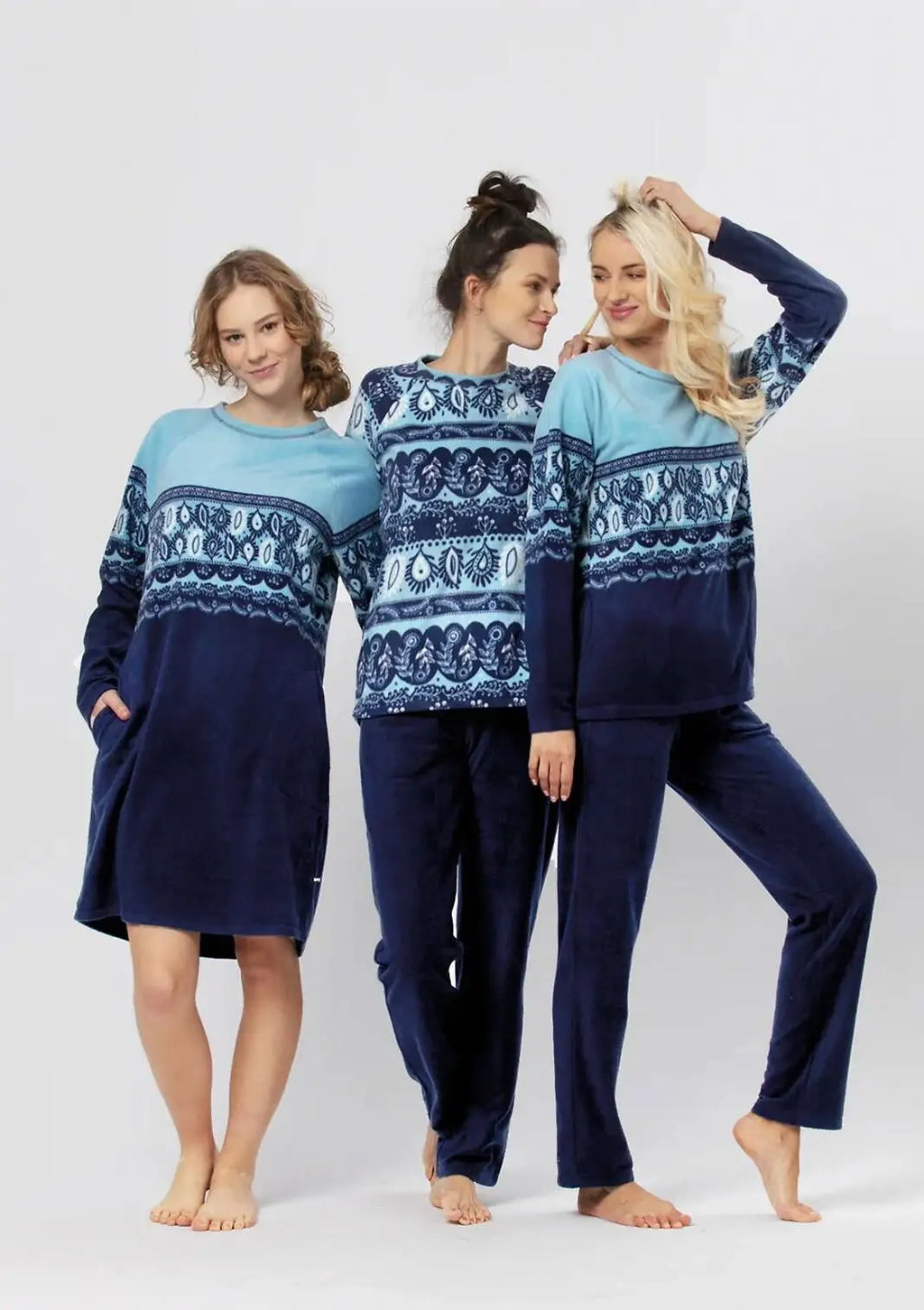 Camicia da notte | homewear donna in pile - montana