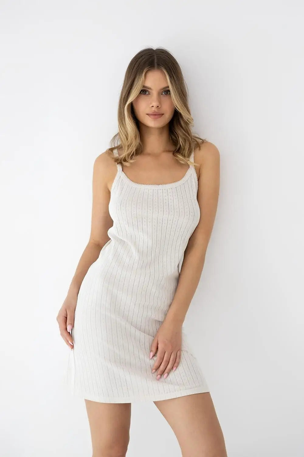 Camicia da notte mini in cotone a costine (jaylani)