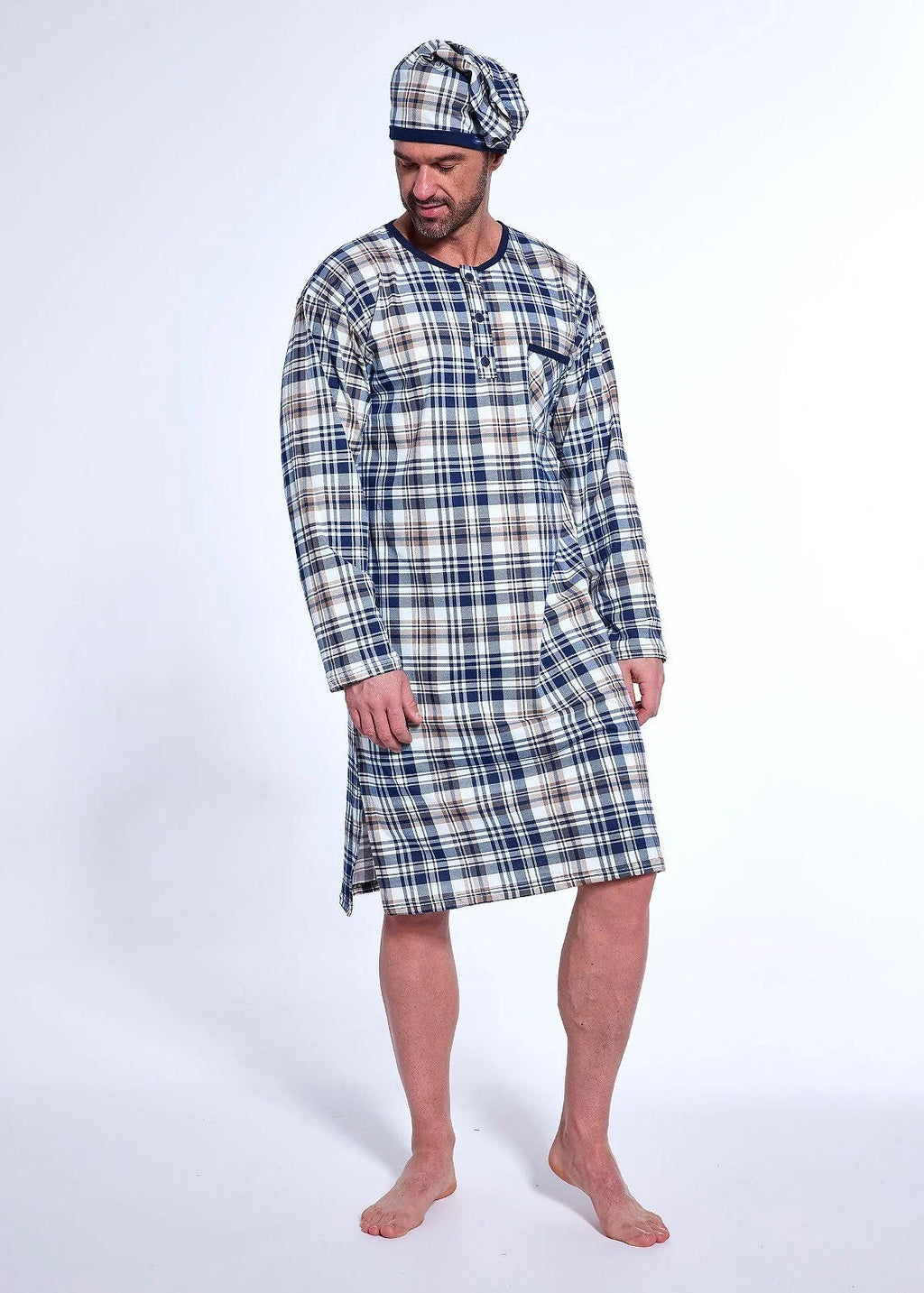 Camicia da notte uomo in 100% cotone - 110/30