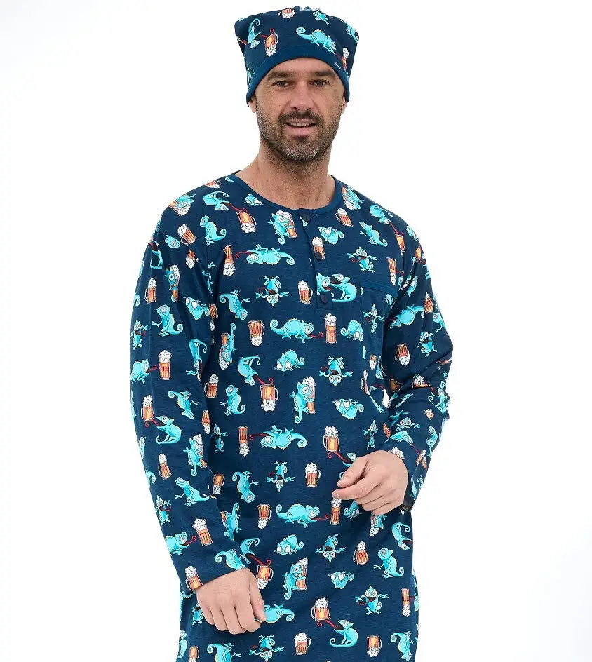 Camicia da notte uomo in puro cotone di alta qualità