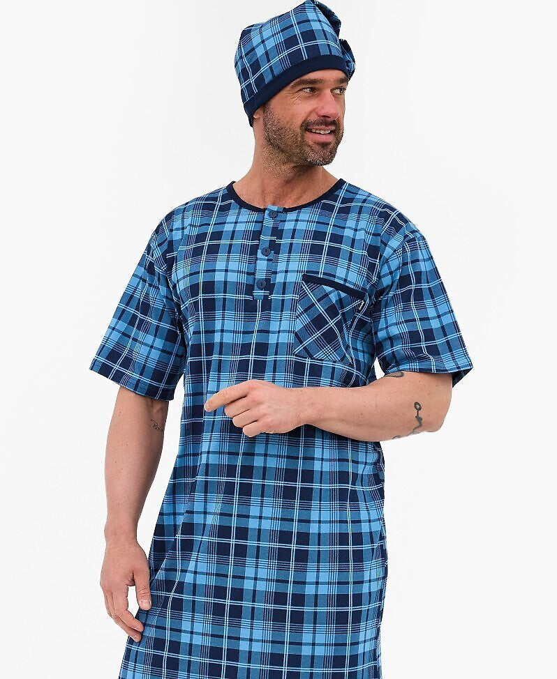 Camicia da notte uomo realizzata in cotone di alta qualità