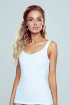 Canotta 100% cotone con particolare scollo in raso - tola