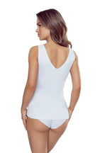 Canotta donna in cotone con dettagli pizzo - ronia