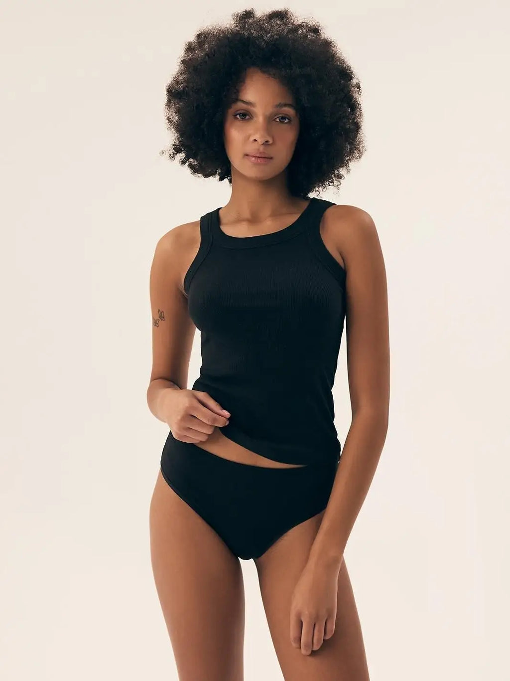 Canotta da donna in microfibra a costine - rib - nastia