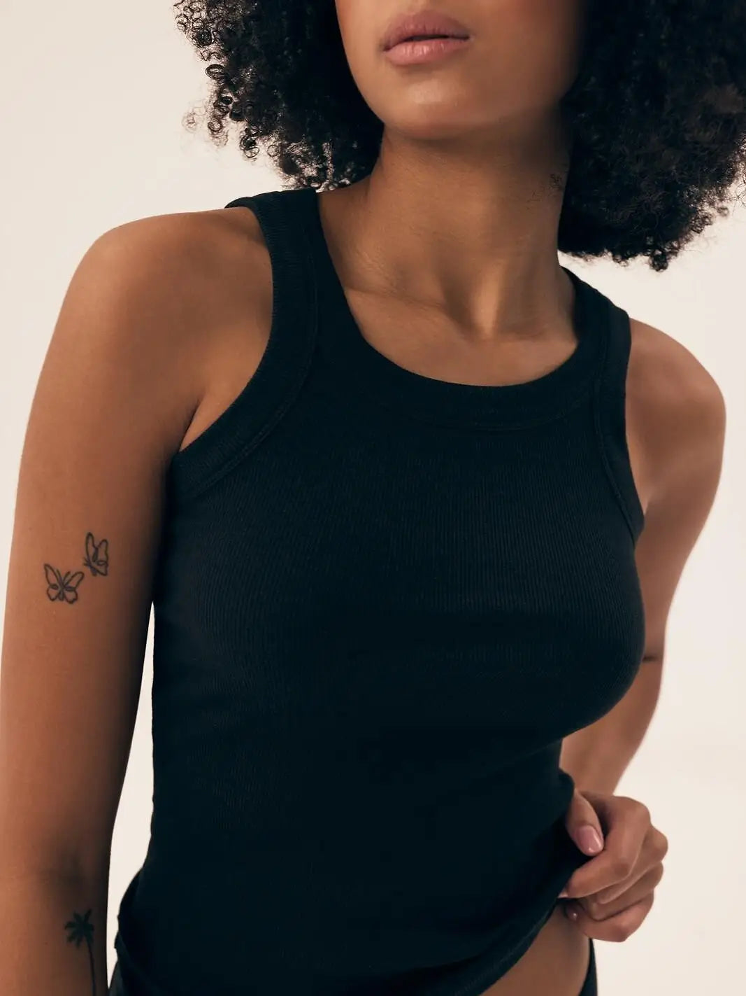 Canotta da donna in microfibra a costine - rib - nastia