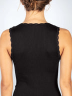 Canotta donna microwool plissè - made in italy - 1488