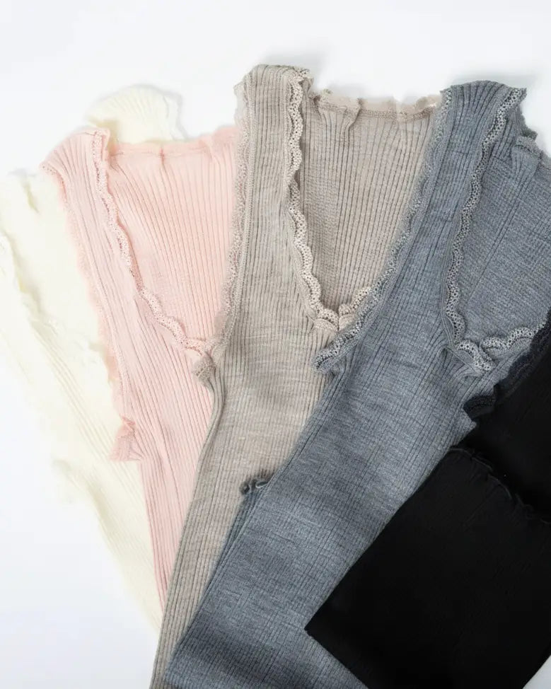 Canotta donna microwool plissè - made in italy - 1488