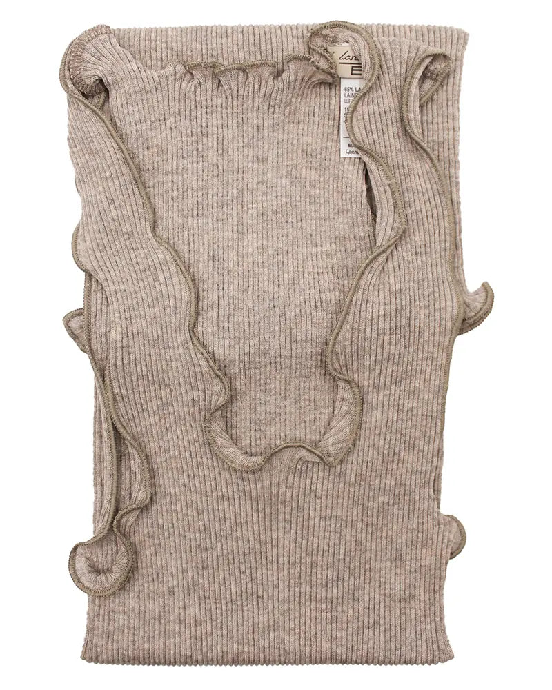 Canotta donna plissé in lana e seta - made italy