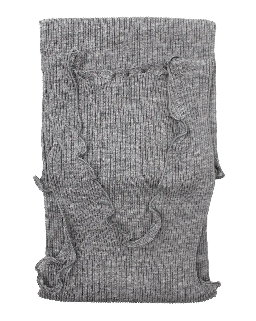 Canotta donna plissé in lana e seta - made italy