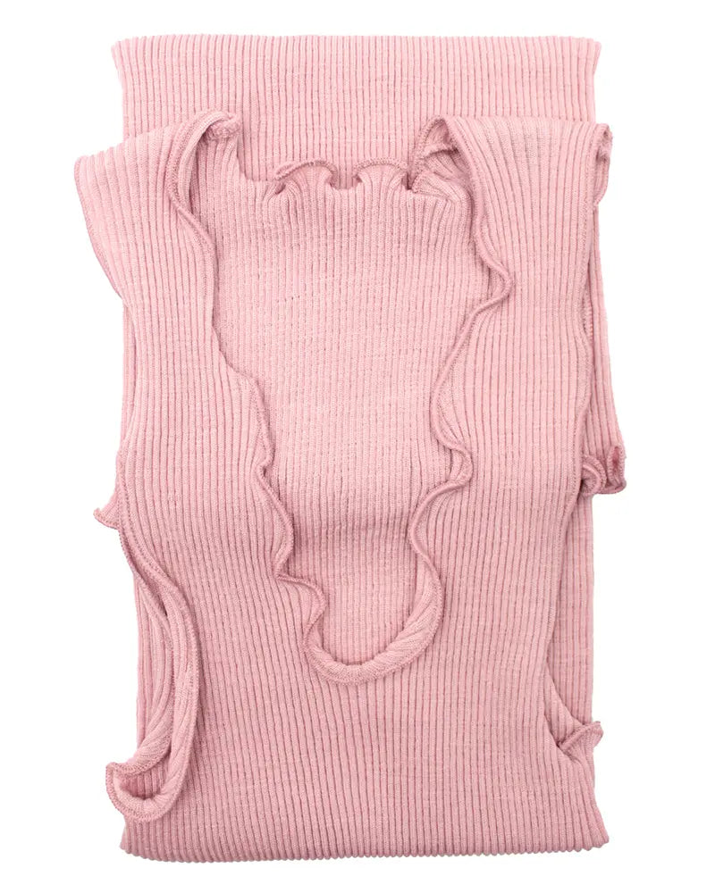 Canotta donna plissé in lana e seta - made italy