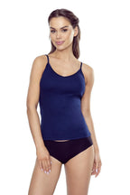 Canotta donna in puro cotone – scollo a v - luna