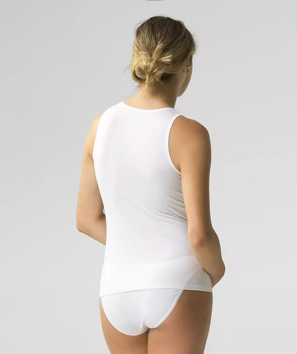 Canotta da donna spalla larga in cotone elasticizzato