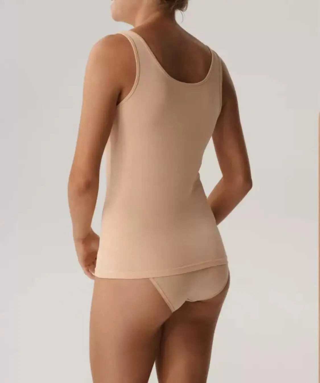 Canotta donna a spalla larga in cotone elasticizzato –