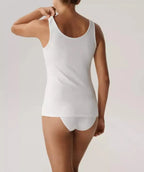 Canotta Donna a Spalla Larga in Cotone Elasticizzato – ESSENTIAL - BLV-198 - Lullaby Lingerie