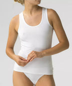 Canotta da donna spalla larga in cotone elasticizzato