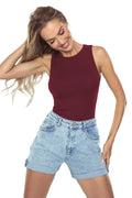 Canotta da donna in viscosa a costine - active peri