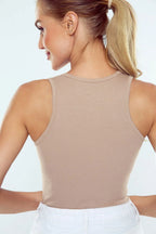 Canotta donna in viscosa elasticizzata - active - beige