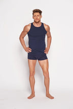 Canotta uomo in cotone elasticizzato - red line