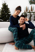 Cassandra | pigiama lungo da donna in cotone con pantaloni