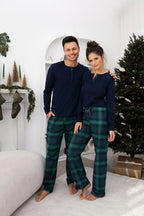 Cassandra | pigiama lungo da donna in cotone con pantaloni