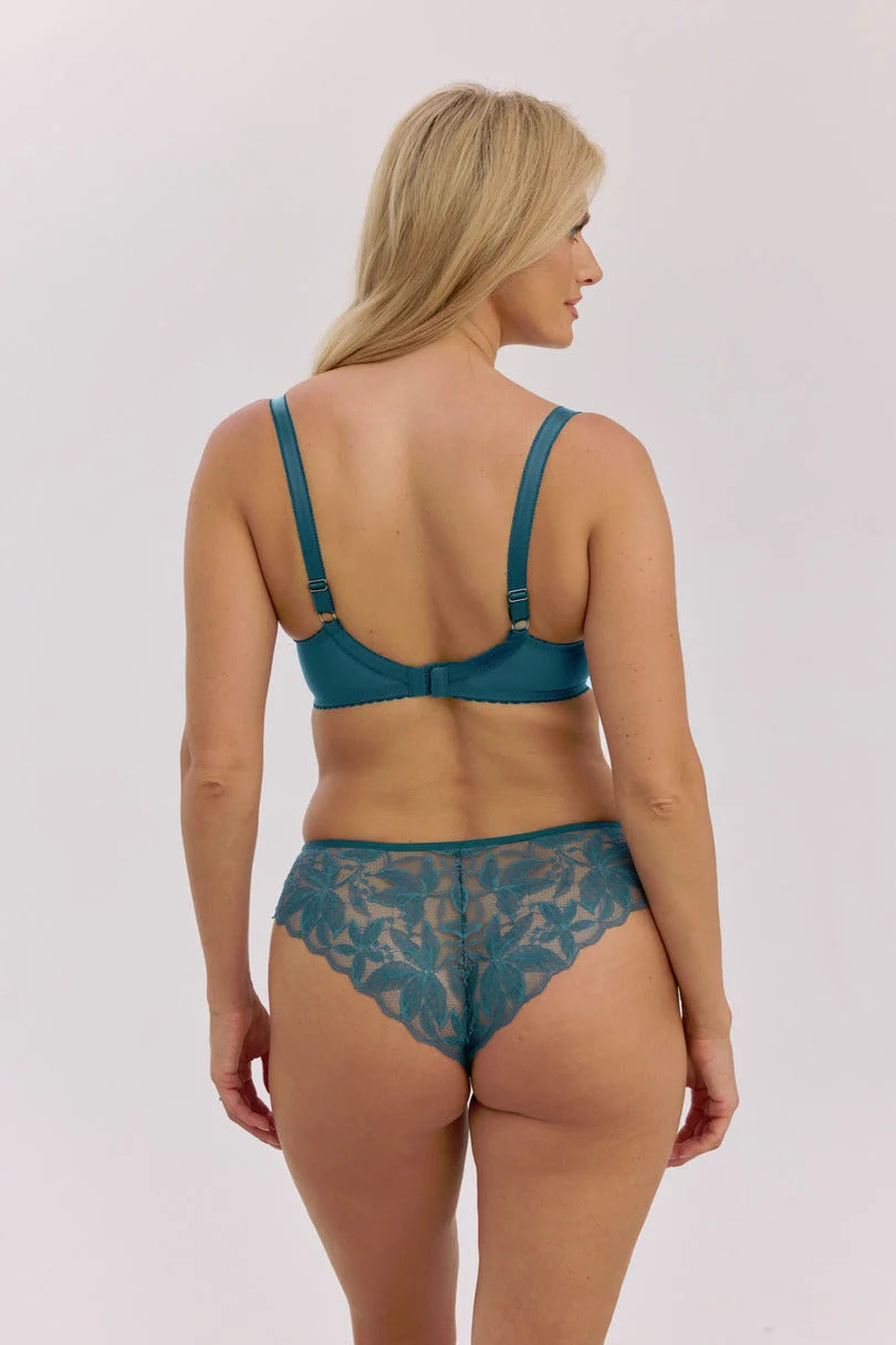 Cassandra | reggiseno soft – pizzo floreale verde profondo