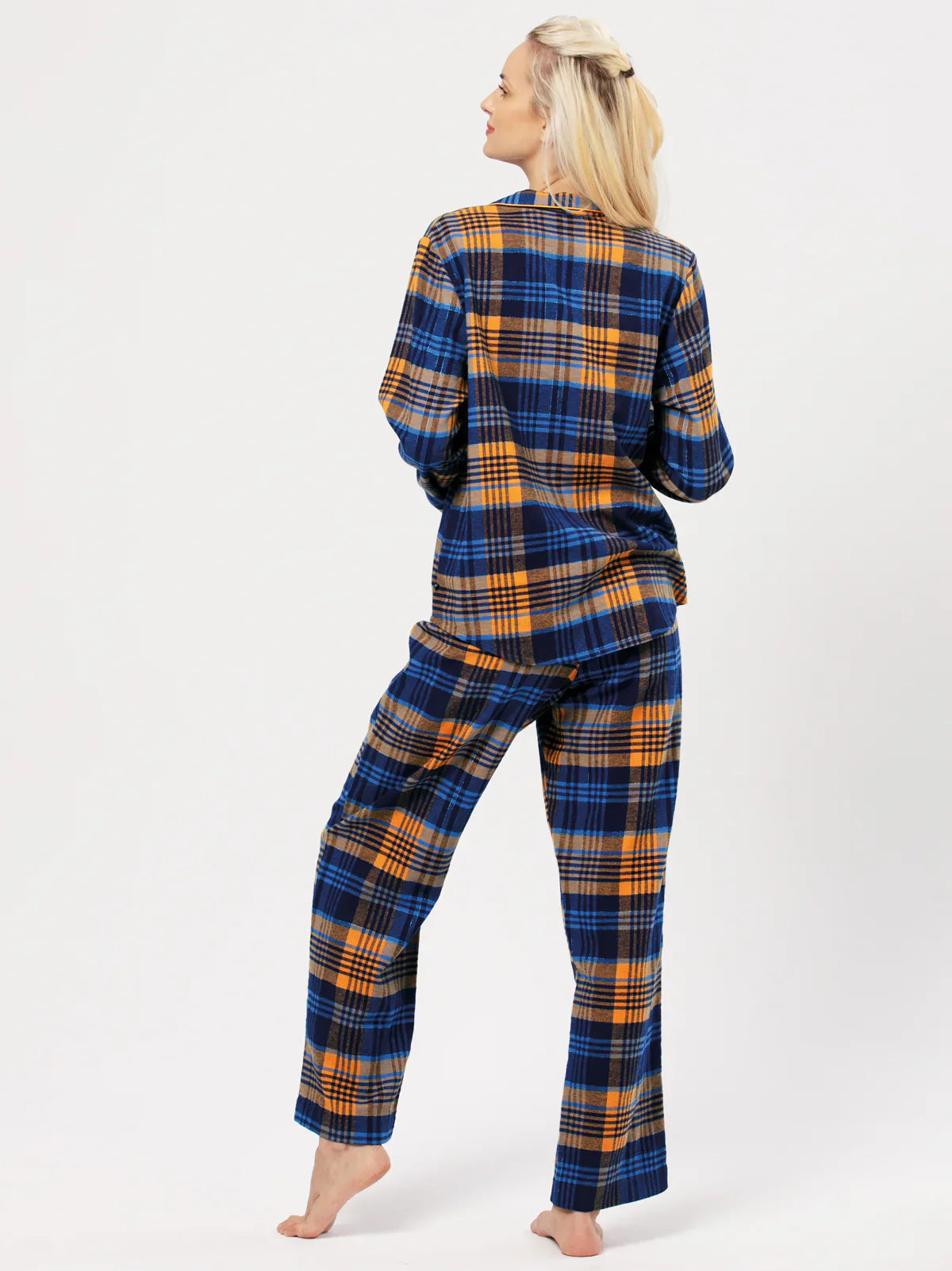 Chalet | pigiama donna in flanella di cotone aperto