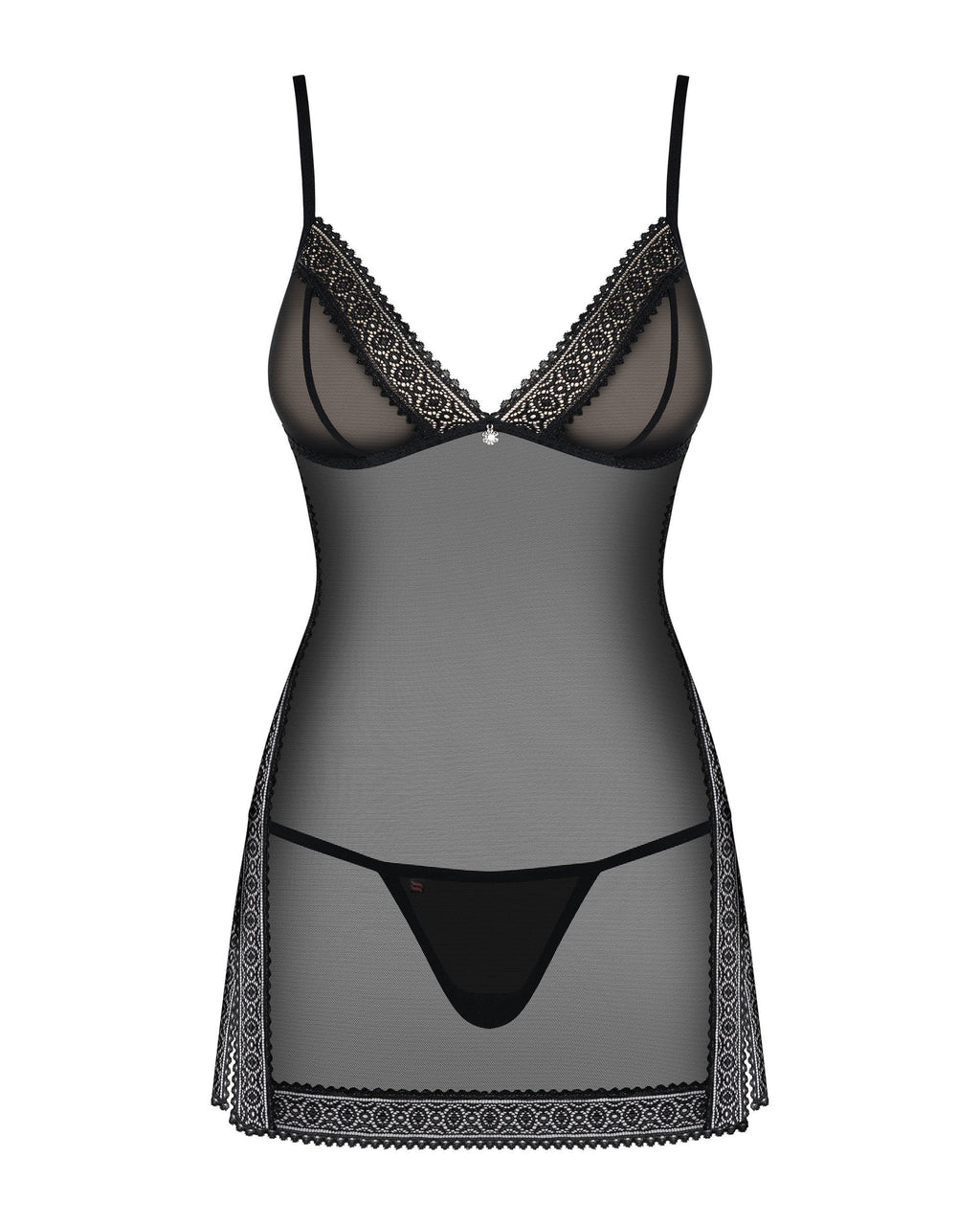 Chemise sensuale con pizzo e mesh | ellen - 862-che-1