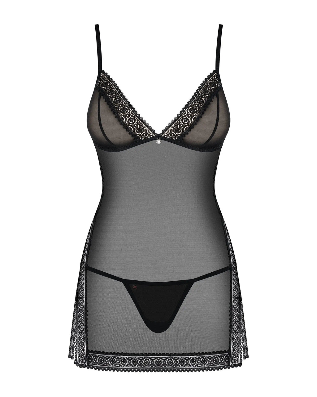 Chemise sensuale con pizzo e mesh | ellen - 862-che-1