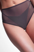 Chocolate gold - slip donna classici in mesh marrone - 2268