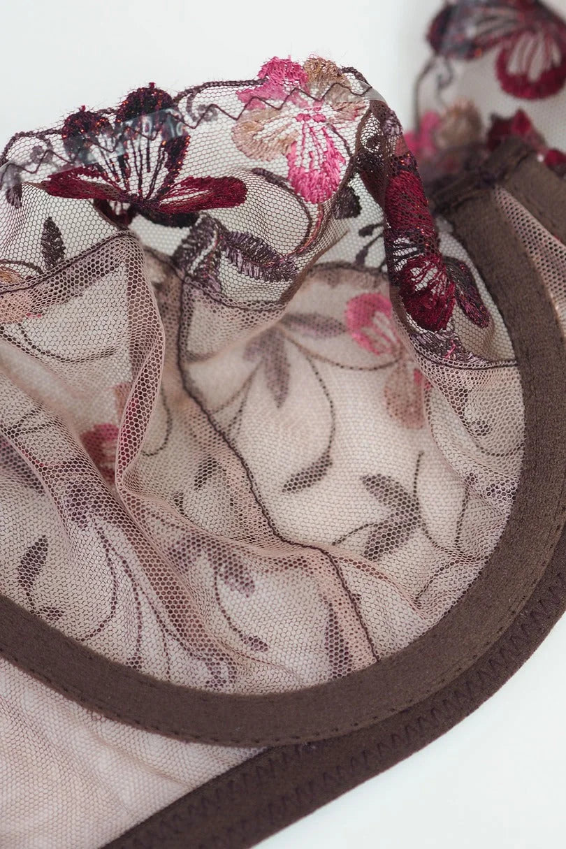 Chocolate - reggiseno sensuale in pizzo cioccolato