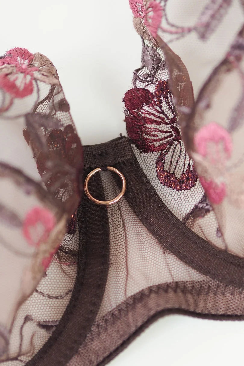 Chocolate - reggiseno sensuale in pizzo cioccolato