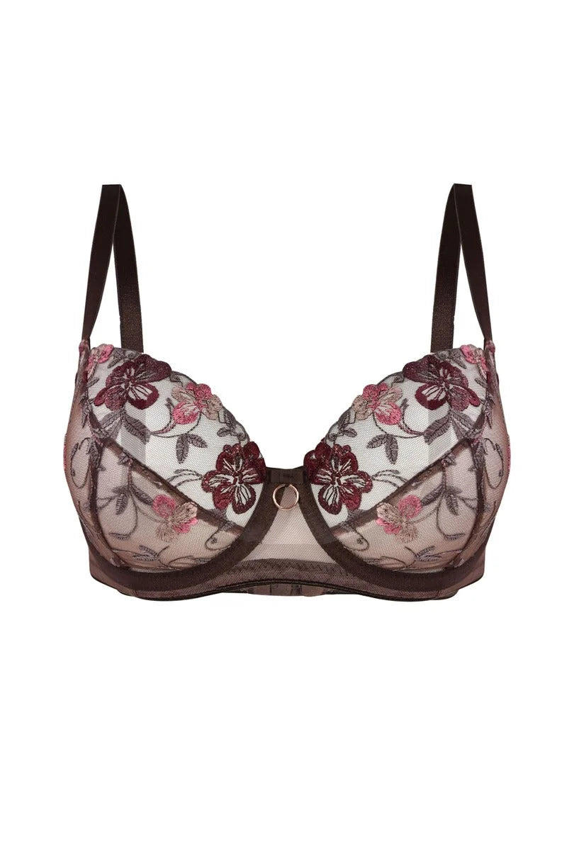 Chocolate - reggiseno sensuale in pizzo cioccolato